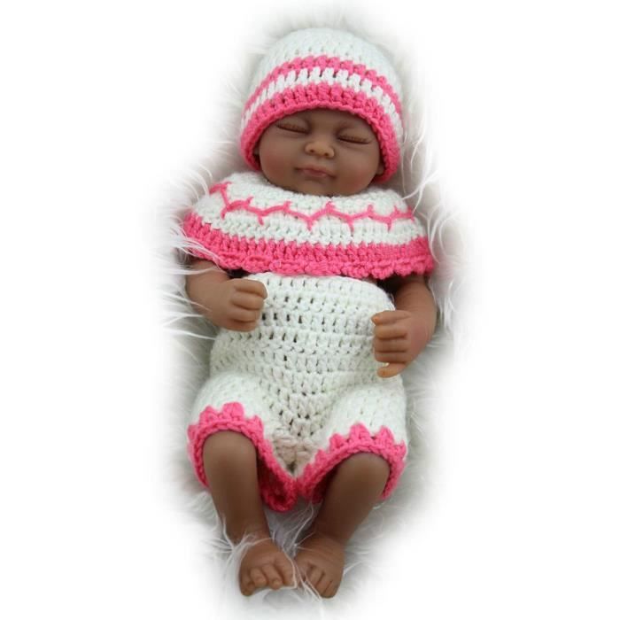 Jouet Bebe Reborn Noir Afro Americain Poupees Silicone 10 Pouces 25cm En Vinyle Souple Realiste Faux Bebes Enfants Cdiscount Jeux Jouets