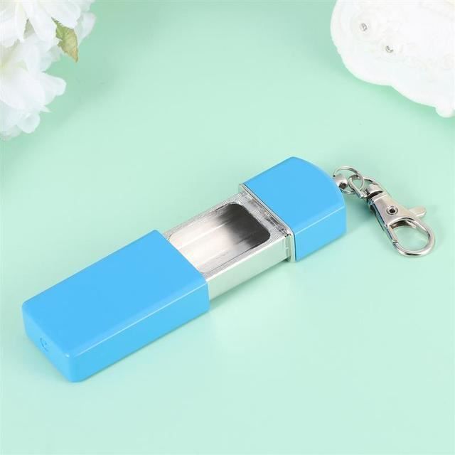 Cendrier De Poche Portable En Métal Rouge Avec Porte-Clés - Anti-Odeurs Et Pratique