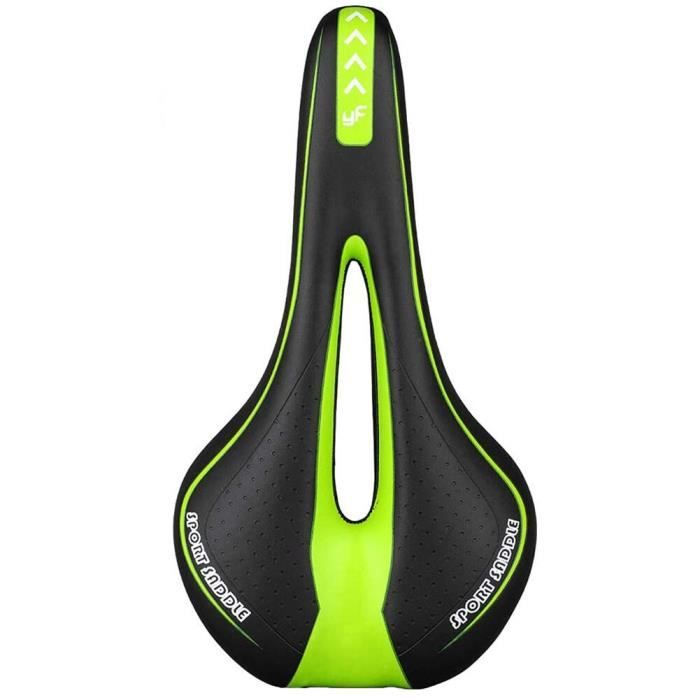 Selle De Vélo Large Confortable - 25x20 Cm - Épaisseur 7 Cm - Trous D'Aération - Noire, Bleue Ou Rouge