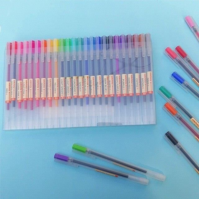 BLUE COLOR SET Ensemble de 6 stylos couleur gel Languo