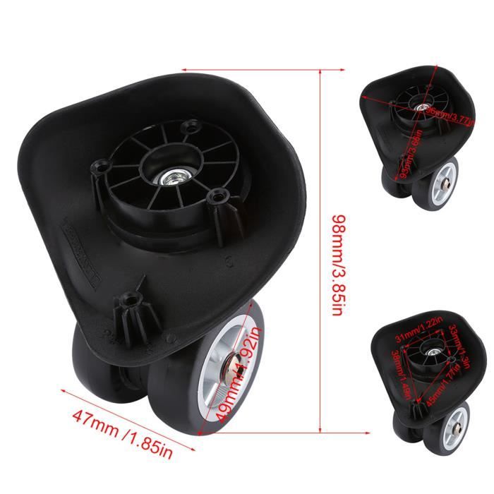 Lot De 2 Roues De Rechange 175 Mm En PU – Pour Trottinette, Skateboard, Fauteuil Roulant – Antidérapantes Et Résistantes
