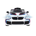 Voiture électrique enfant BMW M6 GT3 Blanc - Siège en cuir - MP3 + USB + Télécommande-1
