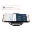 WEChargeur à  induction universel 5W Noir - Charge rapide 7.5W pour Apple et 10W pour Samsung Indicateur de charge - Sans fil-1