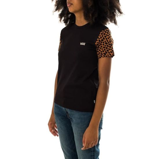 Vans T shirt femme Vans Wm Wild Femme Noir Cdiscount Pr t Porter