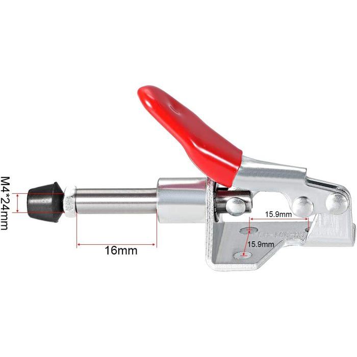 Lot De 2 Serre-Joints à Levier Rapide 160 Mm - Profondeur 60 Mm, Acier Cr-V, Cliquet Libération Instantanée Pour Travail Du Bois, Meulage & Coupe