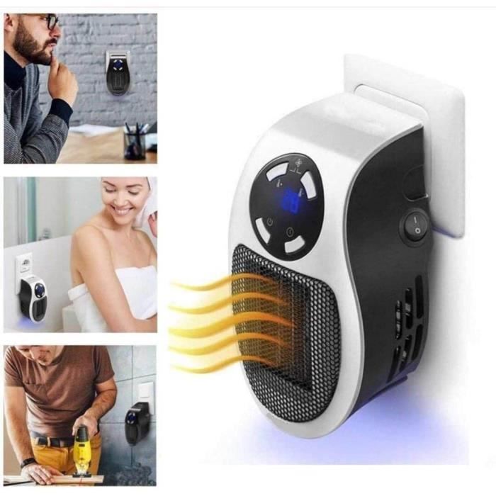Chauffage D'appoint électrique Portable, Radiateur Céramique 800 W Avec Telecommande Minuterie 12 H Affichage Led Et 2 Niveaux De C~p195358921 Chauffage D'appoint électrique Portable, Radiateur Céramique 800 W Avec Telecommande Minuterie 12 H Affichage Led Et 2 Niveaux De C~p195358921