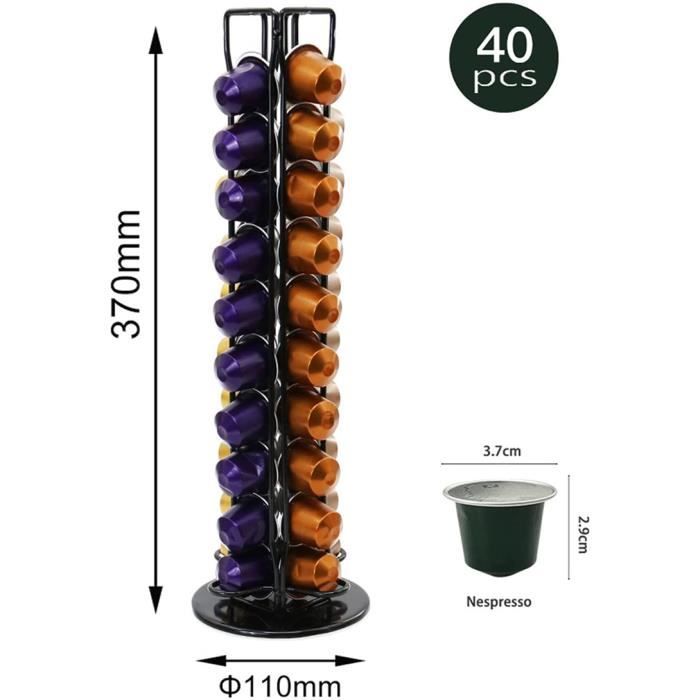 Porte-capsule LaCardia - Porte- Porte-capsules Nespresso - 40 tasses -  porte-gobelet à