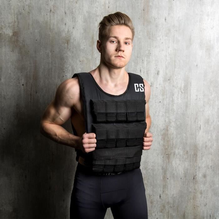 Gilet Lesté 10 Kg – Veste Musculation & Running Avec Poids Fer, Réglable Et Réfléchissante