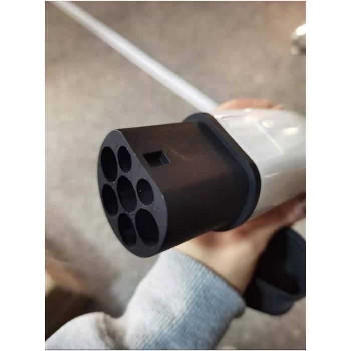 Andalung Chargeur EV Portable 11 KW, 3 Phases, 6-16 A, Avec Courant Réglable, Contrôle D'application, Câble De 7 M, Protection IP65, Compatible Avec Tous Les Véhicules PHEV/EV, WiFi, Bluetooth