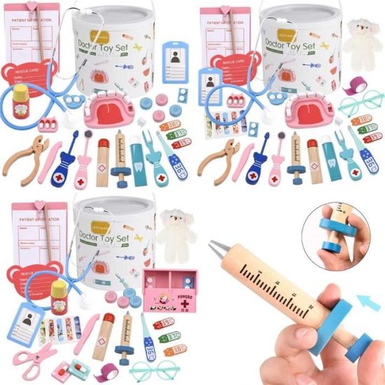 dentiste - Kit de médecin pour enfant, ensemble de jouets médicaux,  stéthoscope, jouet Montessori pour tout-p