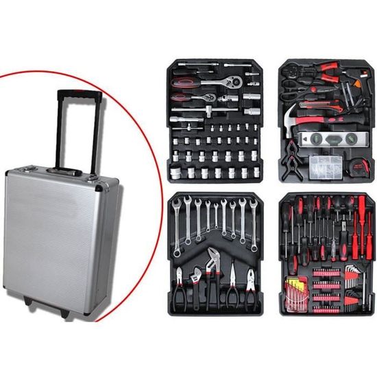 Valise de bricolage, malette à outils, avec une mallette noire
