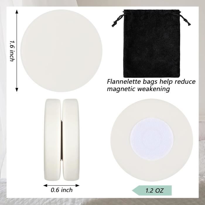 3 Paires De Poids Aimantés Pour Rideau De Douche – Silicone Transparent – Lot De 6 Aimants