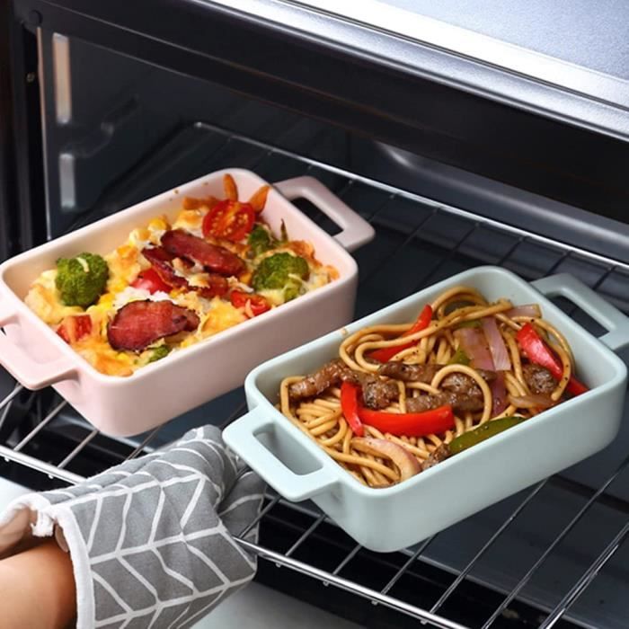 PIATTO DA FORNO in ceramica rettangolare con manici - Pentole da forno per cucinare e servire