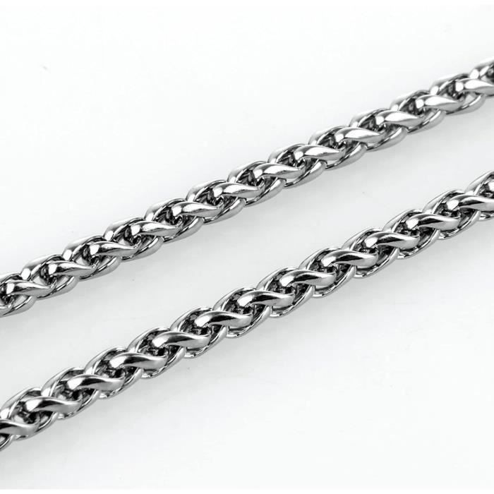 Collier Chaine Maille Vague Doré 48cm - Unisexe - Neuf Dans Son Emballage - Laiton Doré