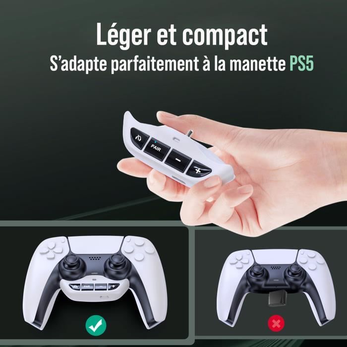 Adaptateur Bluetooth POUR Manette PlayStation PS5 pour Casque Bluetooth / Ecouteurs  Airpods Bluetooth - Cdiscount Informatique