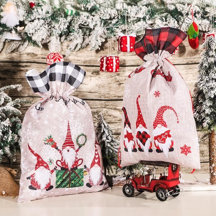 Sac toile de jute noel on sale