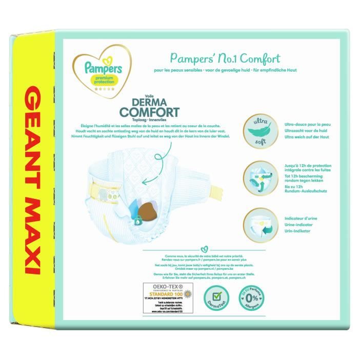 PAMPERS Premium protection Couches taille 3 (6-10kg) 104 couches