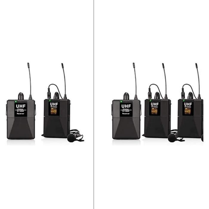 Uhf Micro Cravate Sans Fil Double Canal Pour Appareil Photo Reflex ...