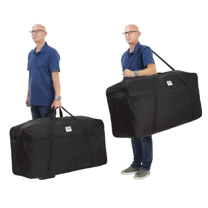 Sac De Voyage Pliable 60L Grande Capacité – Bagage Sport Élégant Avec Compartiment Chaussures, Sac Cabine Léger Étanché Pour Homme Femme, Gym Vacances (Noir)