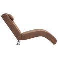 Chaise longue Méridienne E-Com ®1778 - Marron - Relaxation - Simili-3
