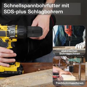 Sourcing Map Mandrin De Perceuse Sans Clé 0,8–10 Mm Capacité