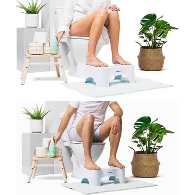 Tabouret De Toilette Amovible Bechoanigel - Posture Saine Anti-Hémorroïdes & Constipation (Gris)