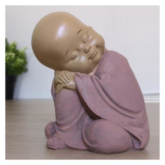 Statuette Bebe Bouddha Penseur 12cm Rose Cdiscount Maison