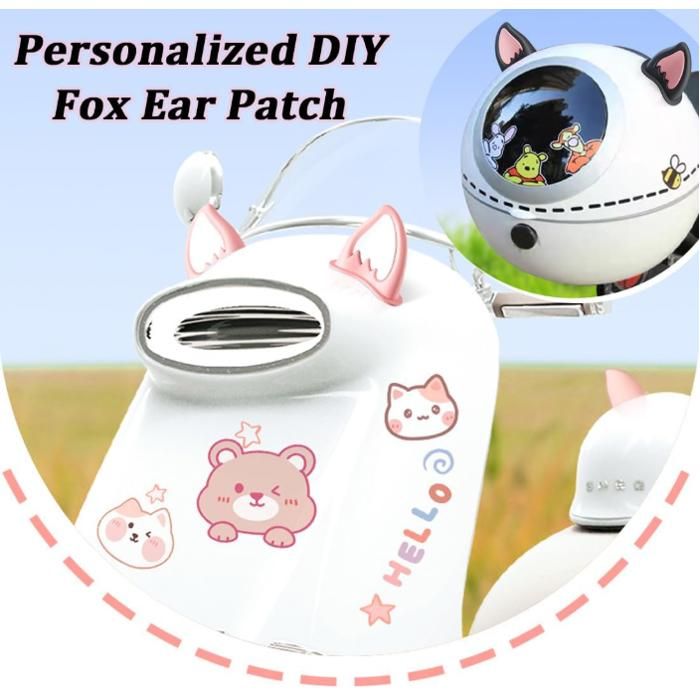 Kit 4 Oreilles De Chat Pour Casque Moto - Décorations Amusantes Adhésives