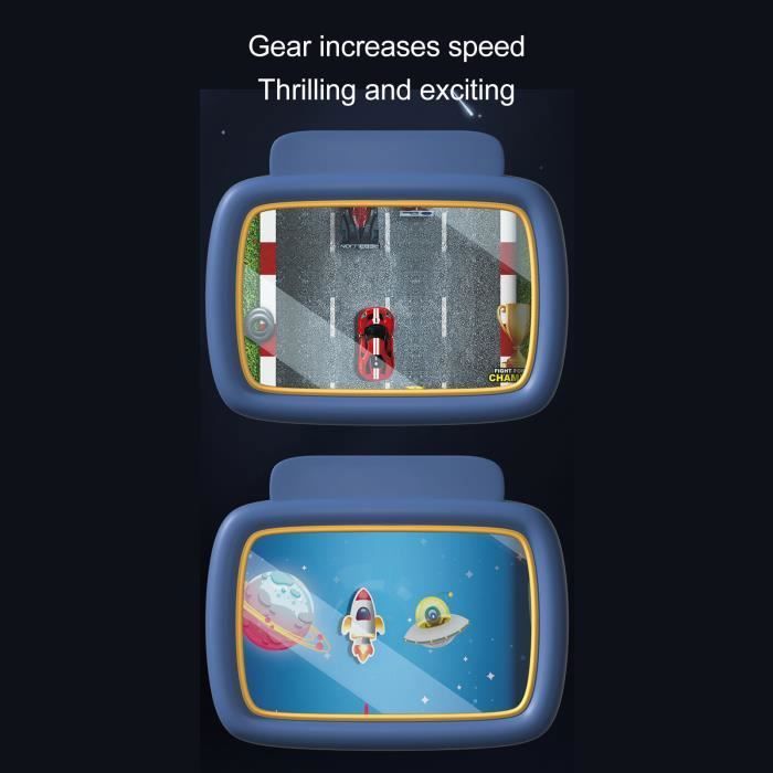 Jeu De Course Portable – Simulateur De Conduite 2 Joueurs – Volant Interactif – 15x7,5x5 Cm – Pour Enfants