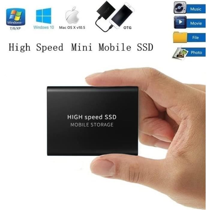 Disque Dur Externe 6To - Ultra-Mince 2.5 USB 3.1 métallique SSD Portable  pour Mac, PC, Ordinateur Portable - Noir top - Cdiscount Informatique