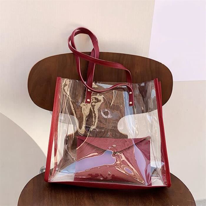 Sac transparent couleur discount
