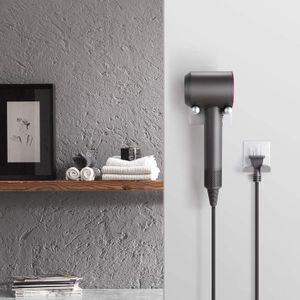 Support Mural 2 En 1 Pour Sèche-cheveux Et Lisseur – Pas De Perçage, En Aluminium, Gain De Place Pour Salle De Bain Ou Chambre