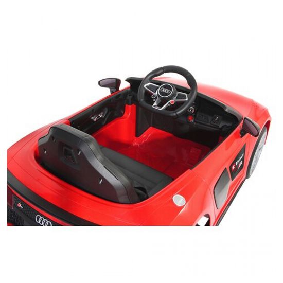 Baroni Home – Voiture électrique Enfant Audi R8 Sport – 12V, Siège Cuir, Portes Ouvrantes, Télécommande Parentale – Blanc