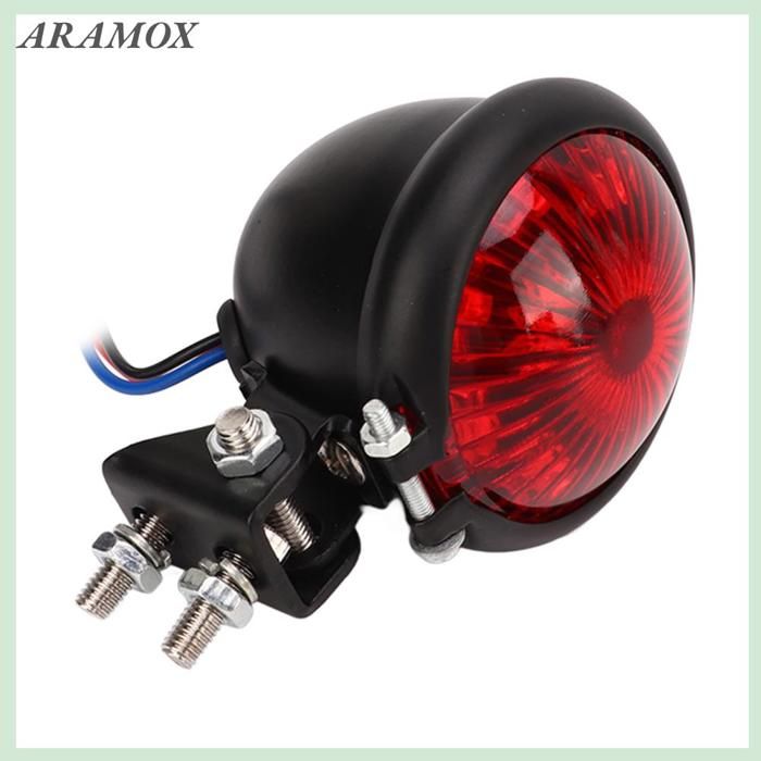 Feu Stop LED Rond Rétro Universel Moto 12V - Feu Arrière Mult Fonction