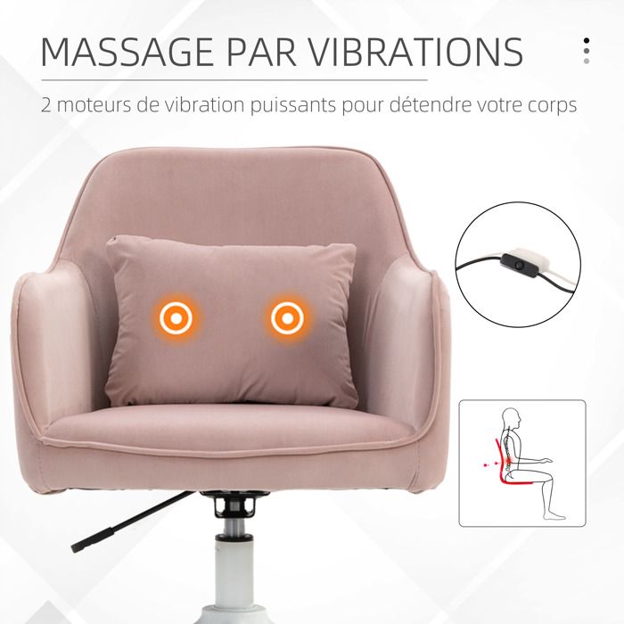 Vinsetto Fauteuil De Bureau Chaise Pour Ordinateur Ergonomique Dossier
