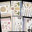 6 Morceaux Fleur De Mandala Au Henné Or Métal Tatouage Temporaire Fille Mains Plume Chaînes Flash Tatouage Autocollants Femmes Bras