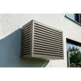 Casanoov cache clim & pompe à chaleur aneto aluminium taupe avec face inférieure - taille m