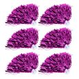 NAKESHOP Useful Cheerleader Pom Poms Squad Cheer Sports Party Dance Accessories (rose red)-0