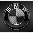 Logo Emblème BMW 82mm Réel Fibre de Carbone Capot-Coffre Noir Blanc Badge WOW11447-0