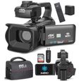 Caméra vidéo NBD, caméscope 4K 64MP avec Mise au Point Manuelle, écran Tactile 4.0" Zoom numérique 18X Vlogging Camera-0