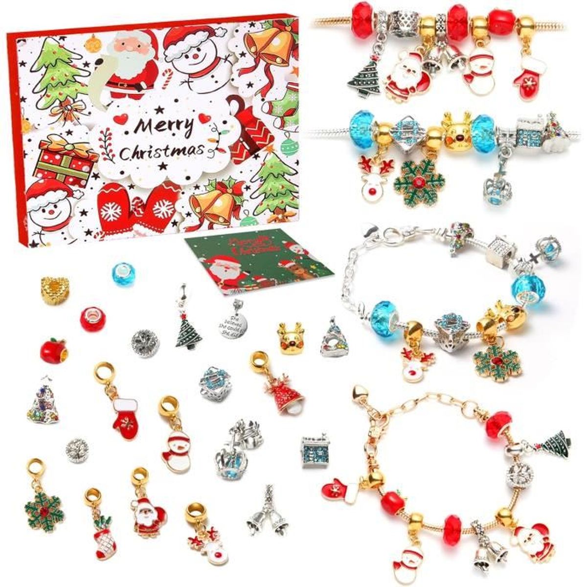 Calendrier De L'Avent 2025 Avec Bracelets Et Colliers à Composer - 24 Bijoux Surprises Pour Patienter Jusqu'à Noël - 4