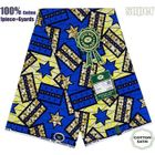 YANTASTIC Tissu - Super Wax - Hollandais African Wax Fabric - 6 Yards - Haute Qualité pour Robe de Mariage et Blazer - Type 071