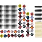 Jeu de fléchettes de sécurité Cuque - 14G - 12pcs Arbre de Fléchettes + 42pcs Vols + 100pcs Pointes