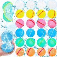 Reusable Water Balloons For Kids,24PC Magnetic Silicone Refillable Water Bombs-Pool Toys,Beach and Outdoor Activities Water Game Toy