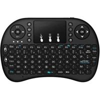 Mini Wireless Clavier 2.4 WiFi sans Fil rétro-éclairé Touchpad pour Multimédia Android Smart TV Box PC,Français(AZERTY)