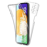 Coque Samsung Galaxy A52 4G/5G - samsung A52s - Aurstore,Protection intégrale Avant souple et Arrière en Rigide (transparent)