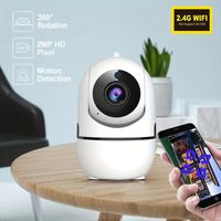 Webcam HD, caméra de sécurité domestique WiFi sans fil 2.4G, moniteur pour bébé et animal de compagnie, 1080P
