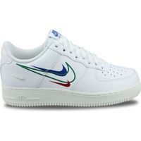 Baskets Nike Air Force 1 Low Multi Swoosh Blanc - Homme - Cuir - Lacets - Taille 44