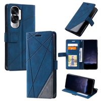 Coque pour Honor 90 Lite 6.7", Etui Housse téléphone de Portefeuille Magnétique épissé en Cuir PU Flip Case Cover - Bleu HADNKJ