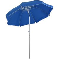 Parasol inclinable octogonal Ø 180 cm - OUTSUNNY - Hauteur réglable - Sac de transport - Bleu